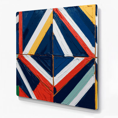 «Coastal Naval Signal Flags», art mural en métal bleu