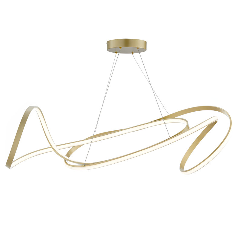 Arland Unique Tiered Dimmable Integrated LED Chandelier, Gold