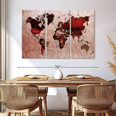 " Ruby World Map " 3 - Pieces