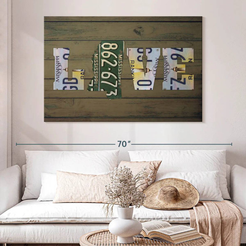MS State Love, 34" H x 51" W