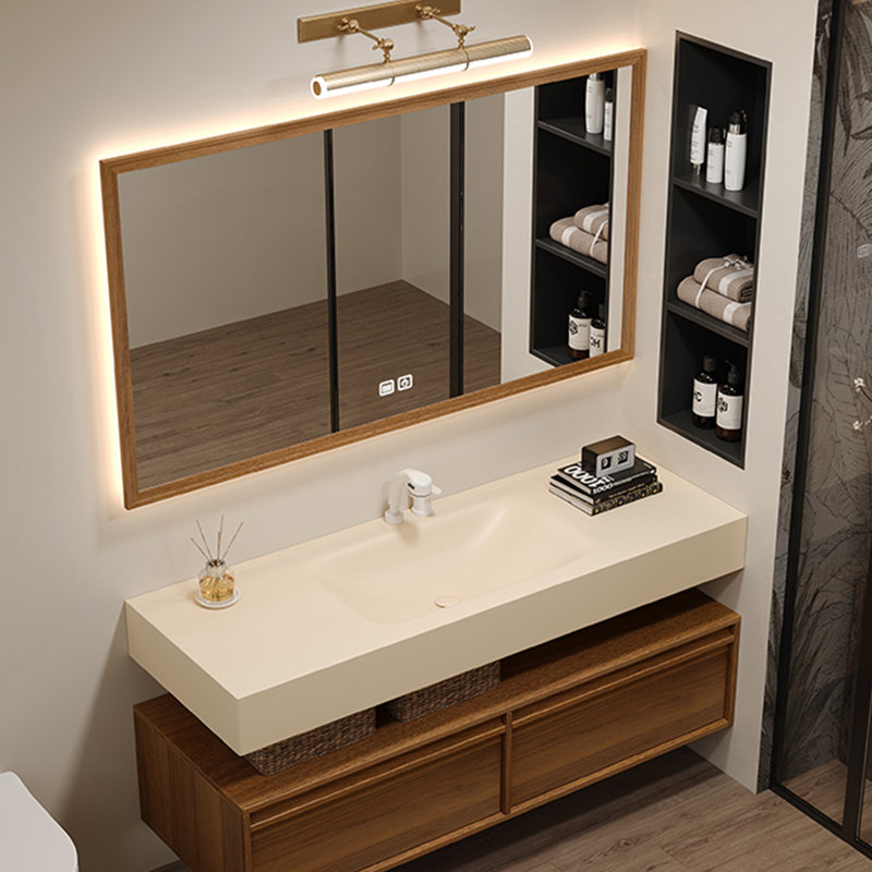 Retro high-end and simple bathroom cabinet, 67"