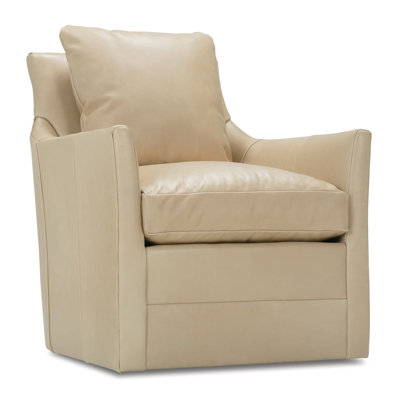 Fauteuil oscillant pivotant en cuir Djerf