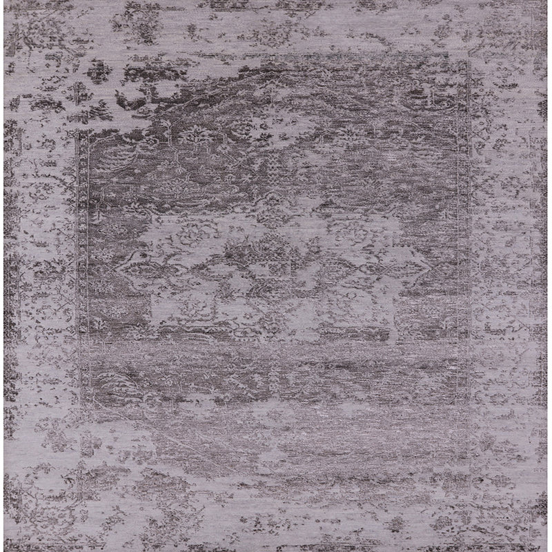 Tapis oriental gris, Carré 5 pi
