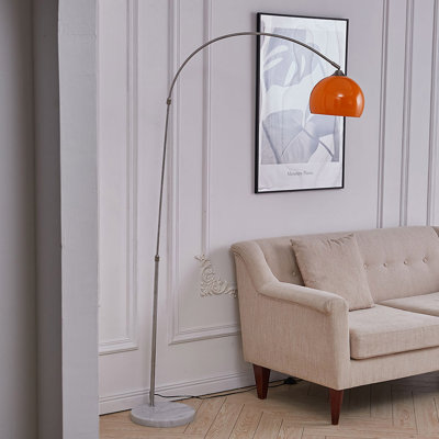 Amersham 130cm Arched Floor Lamp with Marble Base