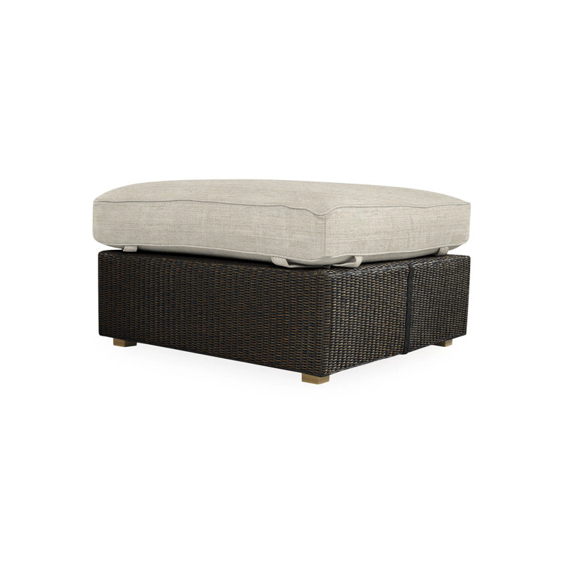 Hamptons Outdoor Ottoman, Cottage Pepper, Mink
