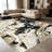 1PC Black Gold Marble Vein area rugs for Living Room, Soft and Comfortable, Suitable for all seasons, easy-to-maintain, machine washable Indoor floor mat, Under Table Farmhouse suitable for dining area, bedroom, kitchen, entryway, home office,-501933590