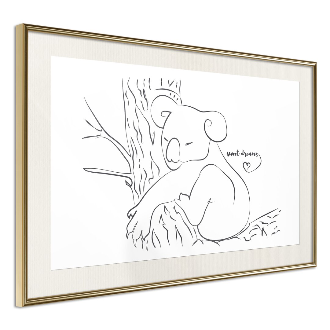 Gerahmtes Wandbild Resting Koala