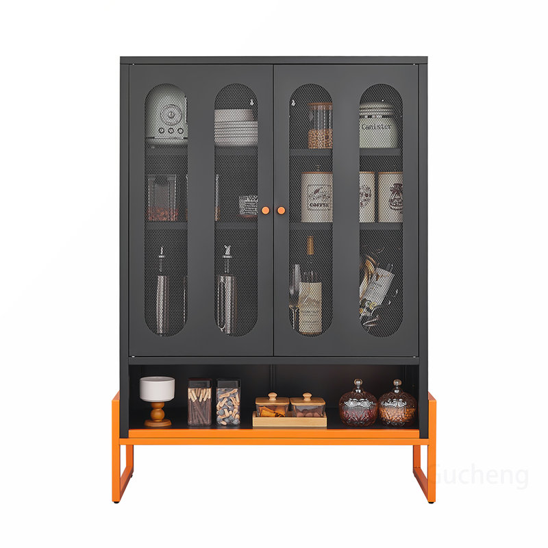 Versatile Double Door Shoe Cabinet with Innovative Design for Optimal Storage, Black