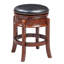 Tabouret de comptoir pivotant 24 po Sabi, bois massif, similicuir-69426696-69426697-69426701