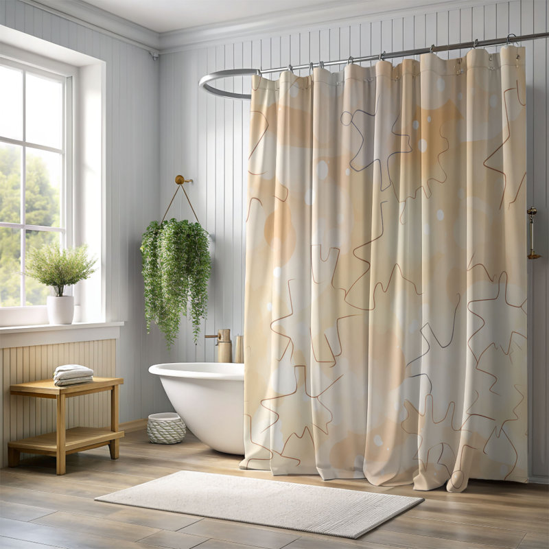Rideau de douche Pastel Tones, L 71 po x L 74 po