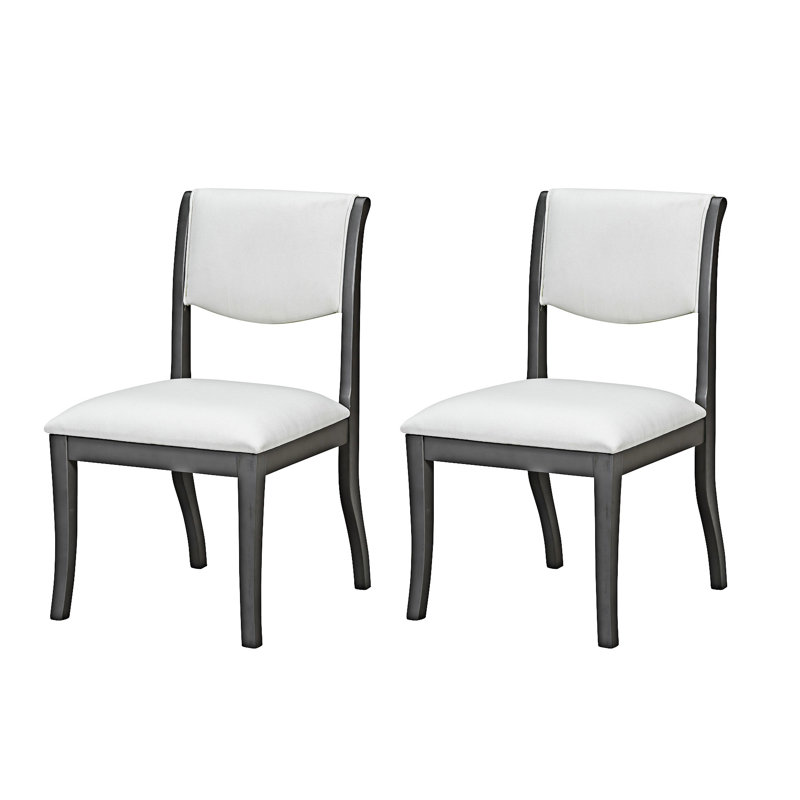 Chaise d'appoint rembourrée (ensemble de 2), Gris