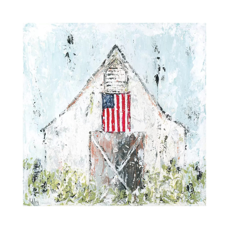 Americana Barn by Ashley Bradley - Wrapped Canvas Print, 93.98 cm H x 93.98 cm W x 1.91 cm D