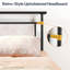 Metal 38.7" Bed Frame with Headboard-489597759