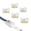 5 Pin LED Strip Light RGB+W Wire to Tape Connector, 6 Pack