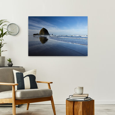 View Of Rock Formations Close To Coastline, Cannon Beach, Oregon, Usa Abstract Contemporary Beach Landscape Wall Art
