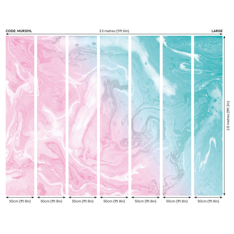 Biafra Matte Wall Mural, 280cm L x 350cm W