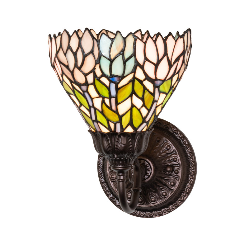 7" Wide Wisteria Wall Sconce