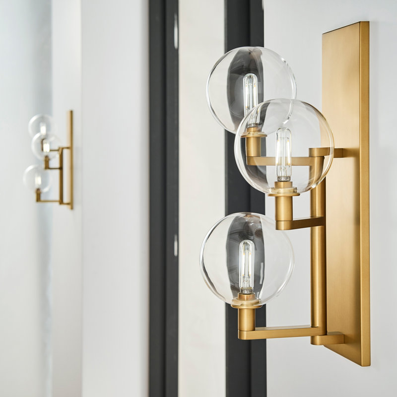Gambit 3 - Light Armed Sconce, Aged Brass, Yes