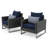Sameko 2Pc Sunbrella Outdoor Club Chairs-100524675-100524670