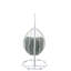 Chaise suspendue Simona en tissu vert et osier blanc-81875941