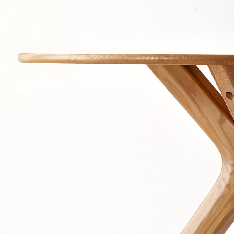 43”W Solid Oak Round Dining Table, 43"W, Oak