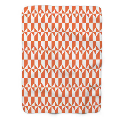 Charme mauve et orange - couverture en sherpa de qualité supérieure 1 pièce