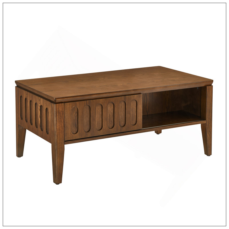 Table basse cannelée moderne Mid Century