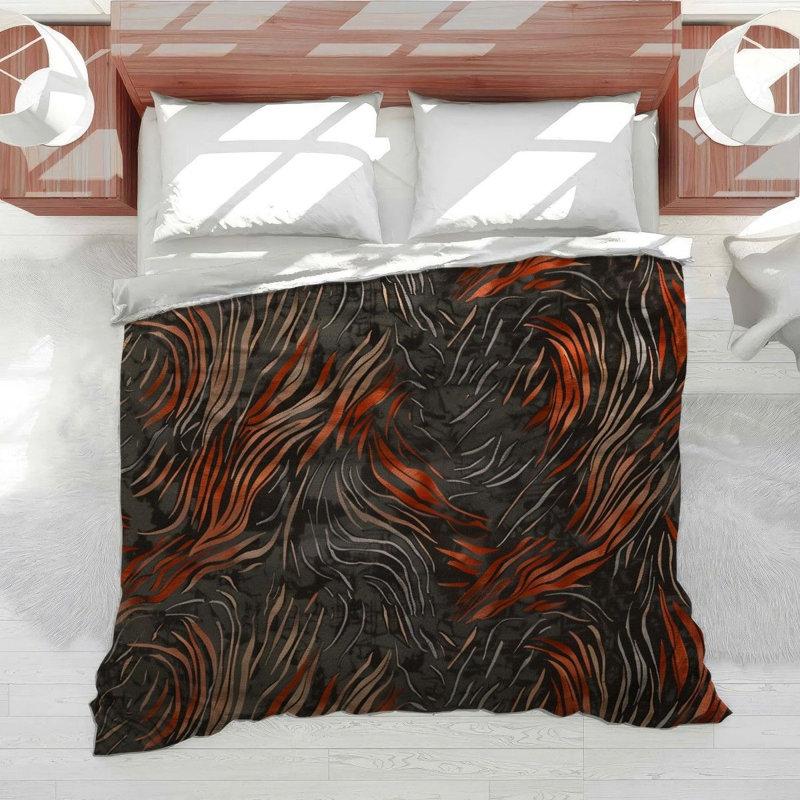 Animal Print Cotton Blend Abstract Comforter, Twin Comforter