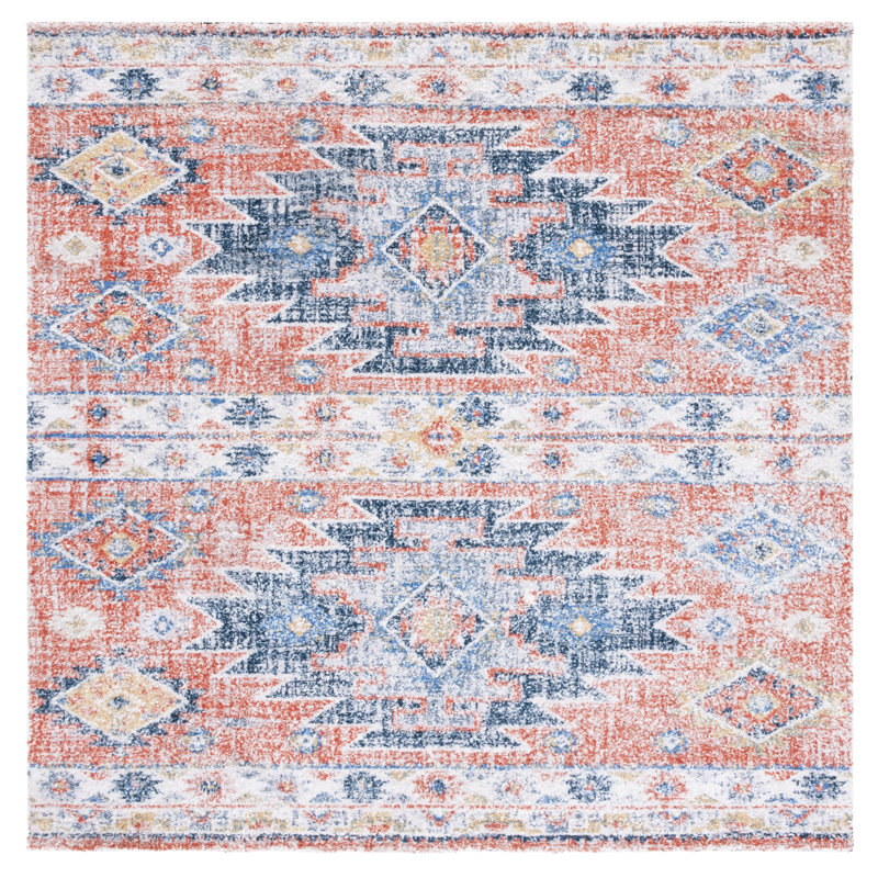 Giannina Hand Tufted Performance Southwestern Rug, Square 6'