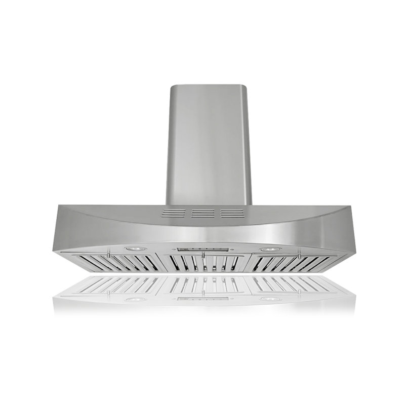 Kobe Range Hoods 36" Stainless Steel 400 CFM Ductless (Non-Vented) Wall Range Hood with Baffle Filter