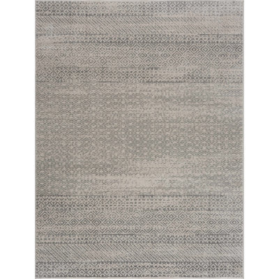 Tapis gris / ivoire Ballville Bohemian Southwestern
