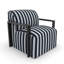 Ensemble de patio 4 pièces en aluminium à structure ouverte comprenant une chaise et un repose-pieds rembourrés avec coussins Sunbrella-290466097-290466099