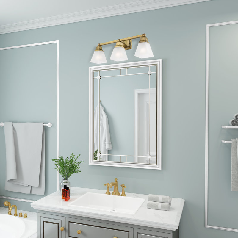 Mathias 3 - Light Dimmable Vanity Light, Antique Brass
