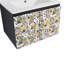 Meuble-lavabo 24 po avec lavabo et charnières en céramique. Style contemporain élégant