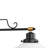 3 - Light Schoolhouse Glass Linear Chandelier