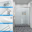 Porte de douche coulissante simple en verre trempé l 48 po x H 72 po-92618917
