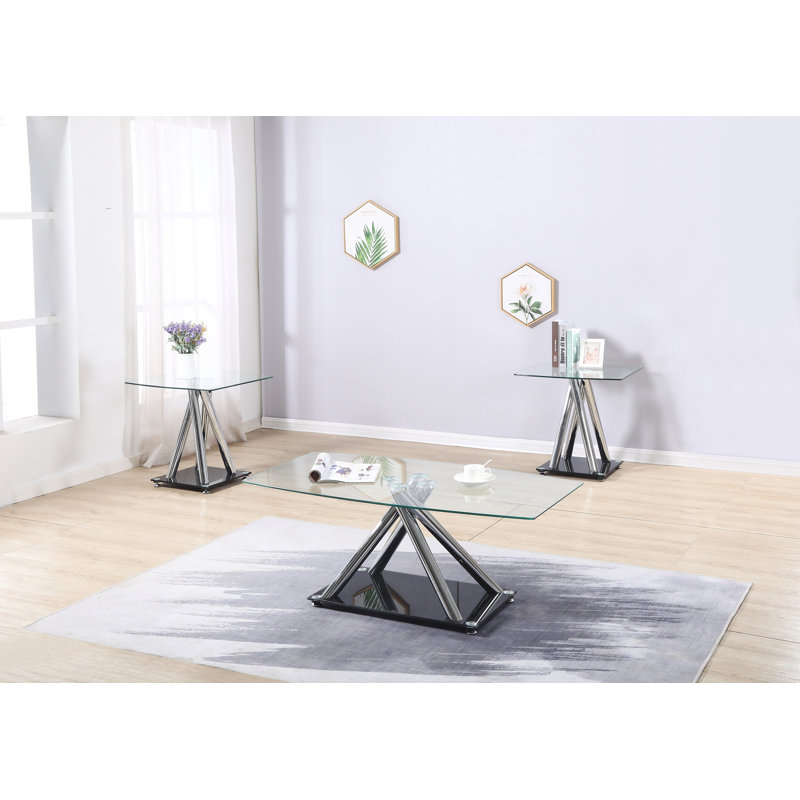 CHROME 3 PK TABLE SET