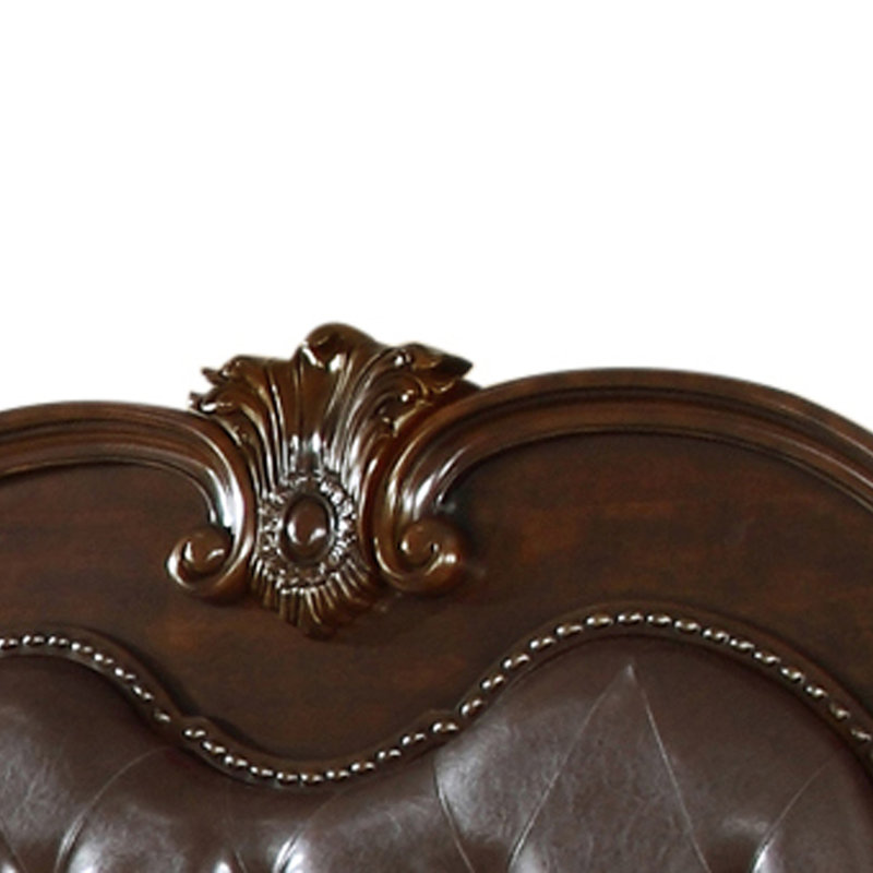 Jazzlene King 3PC Dark Walnut, King, 3 Pcs: Bed, 2 Nightstands