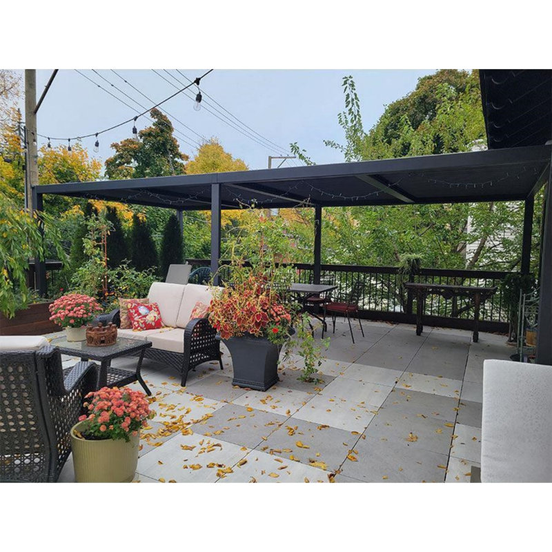 Louvered Pergola 20 Ft. W x 12 Ft. D Aluminum Pergola with Adjustable Roof Hardtop Gazebo