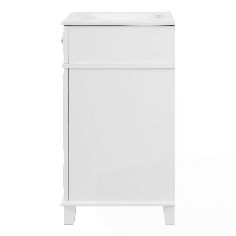 Meuble-lavabo 24 po avec lavabo en céramique, Blanc
