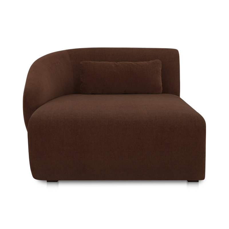 Anson Upholstered Left Arm Chaise, Chestnut Brown