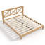 Lit plateforme Garen Mid-Century avec structure en bambou et tête de lit en X-126137652-126137655