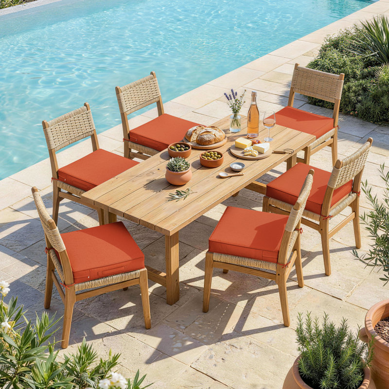 Housses de coussin d'extérieur 17X16x2, Orange, 17" W x 16" D