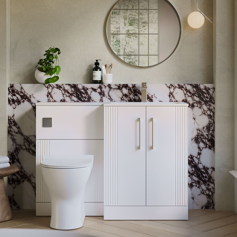 Deco 1105 mm Bathroom Vanity, Satin White