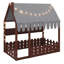 Lit de sol pour enfants d'inspiration Montessori avec barrière de sécurité, auvent, éclairage et trois compartiments de rangement-313865489-313865490
