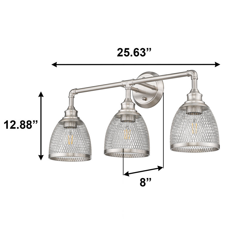 Hallan Dimmable Vanity Light, 3, Chrome