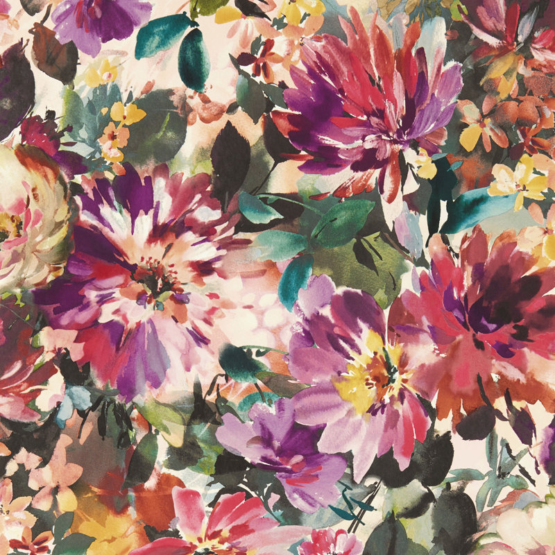 Tahiti Exotica 2 10.05m x 52cm Low Gloss Wallpaper Roll, Fuchsia