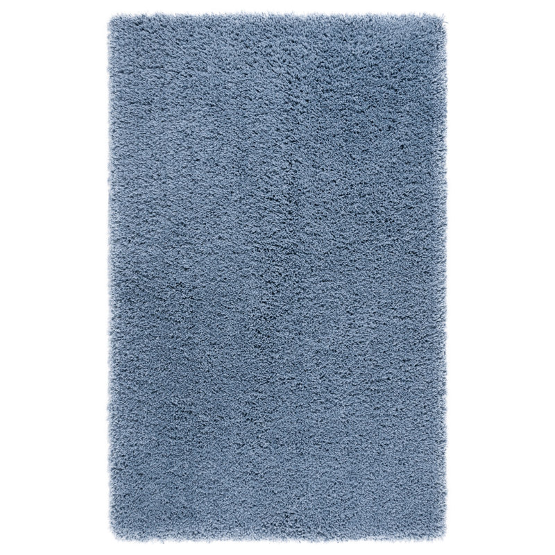 Assar Handmade Tufted Light Blue Area Rug, Rectangle 5' x 8'