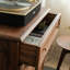 Commode d'appoint style rétro en noyer noir