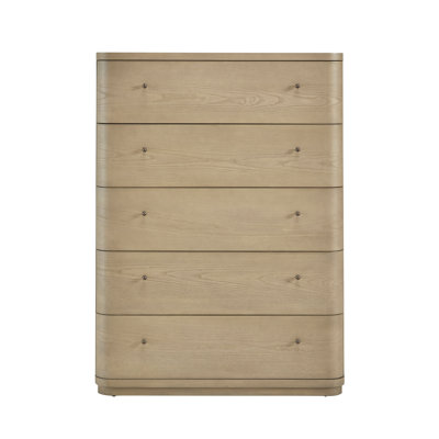 Lucie Five Drawer White Oak Chest